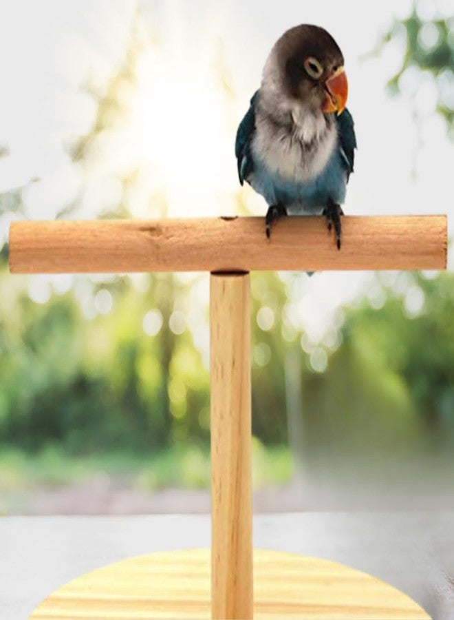 Western Era Wood Sand Table Top Stand with Bird Playful, Cage Accessory Perch Bird Toy for Budgies, Cockatiel, Parrot - The Ultimate Perching and Training Solution for Your Feathered Friend! - Image 4